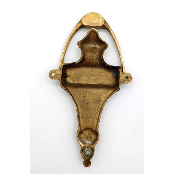 ANTIQUE VINTAGE SOLID Brass Classic Style Door Knocker - Picture 3 of 3